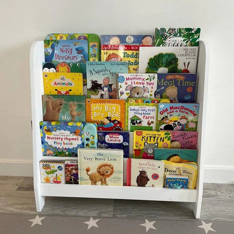 Bookshelf with books